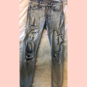 American Eagle Super Stretch X Ripped Jeans